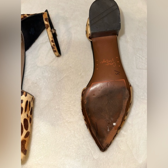 Crown Vintage Animal Print Heels faux fir sz 11 - Picture 6 of 7